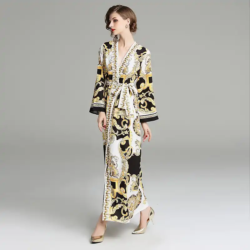 kimono style wrap dress