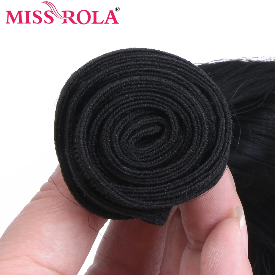 Miss Rola объемные волнистые пучки с синтетическим закрытием волос с закрытием 16-20 дюймов 3 пучка с закрытием