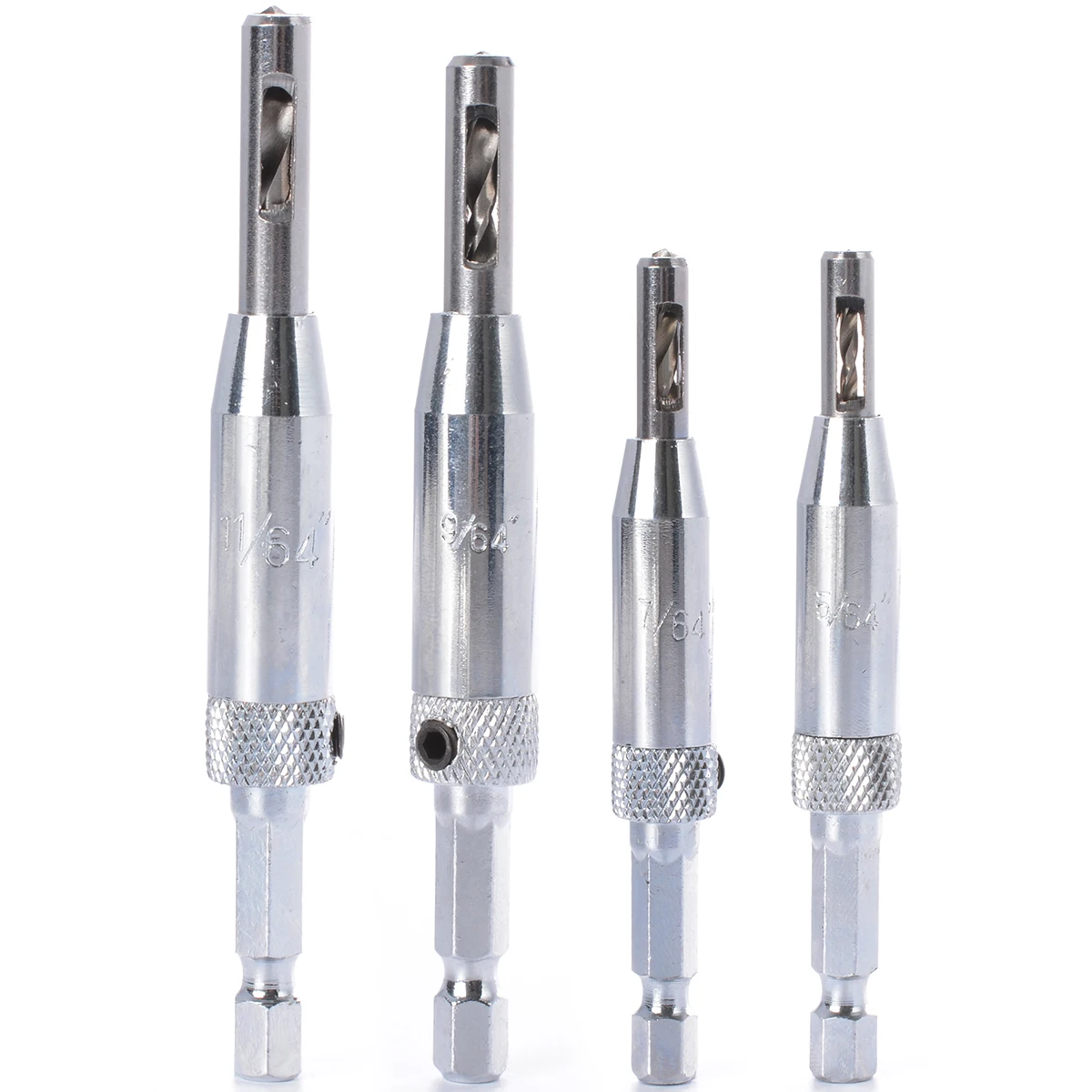 4 PCS HSS Self Centering Hinge Drill Bits Set Door HINGE DRILL