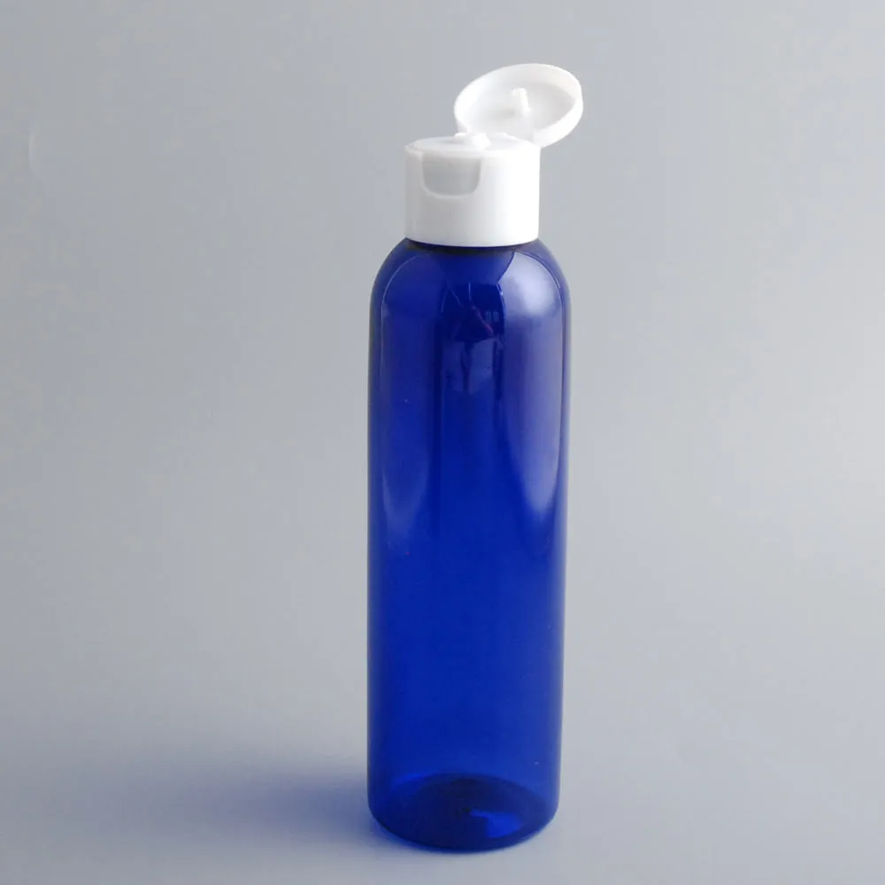 2 шт./лот, 150 мл, портативный дорожный прозрачный пластиковый флип-колпачок, бутылка для лосьона, косметический контейнер, наборы для путешествий, пустая пластиковая бутылка - Цвет: Blue bottle