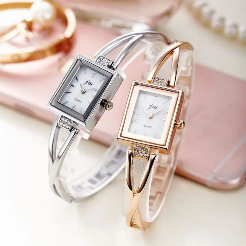 JW бренд Horloge Vrouwen Goud Винтаж Люкс Klok нарукавная повязка Dames Merk люкс Rvs наручные часы |