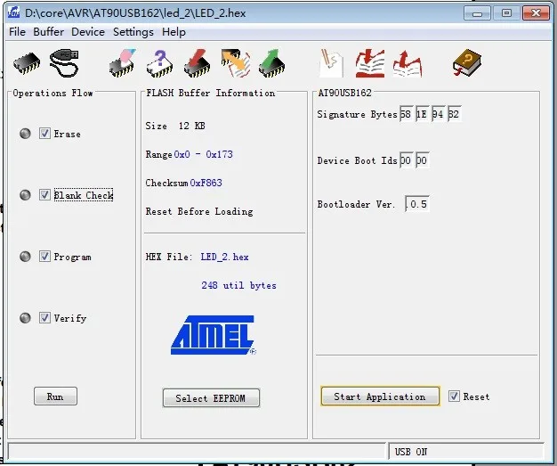 TB347 USB162 AVR USB ключ макетная плата замена ATMEGA32U2 MCU игра DFU флип