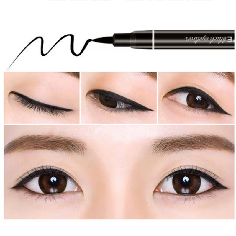 1PC Black&Brown Waterproof Eyeliner Pencil Sweat-proof Long-lasting Liquid Eye Liner Pen Pencil Make Up Tool