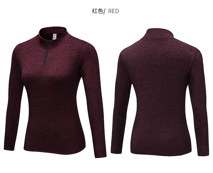Autumn Yoga Jacket with Velvet Yoga Shirt Female Exercise Suit Long-sleeved Tight Collar Zipper Sports Shirt Running Jacket10