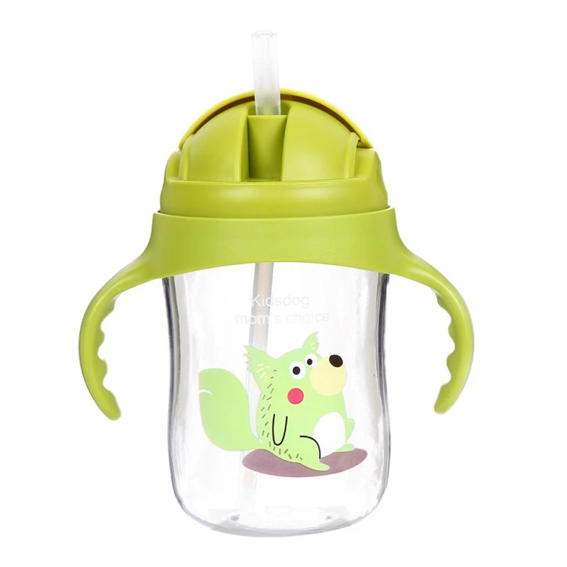 

Baby Learning Drinking Water Bottles Feeding Sippy Cups With Handles And Strap Newborns Kids Cute Cartoon Leakproof Cup