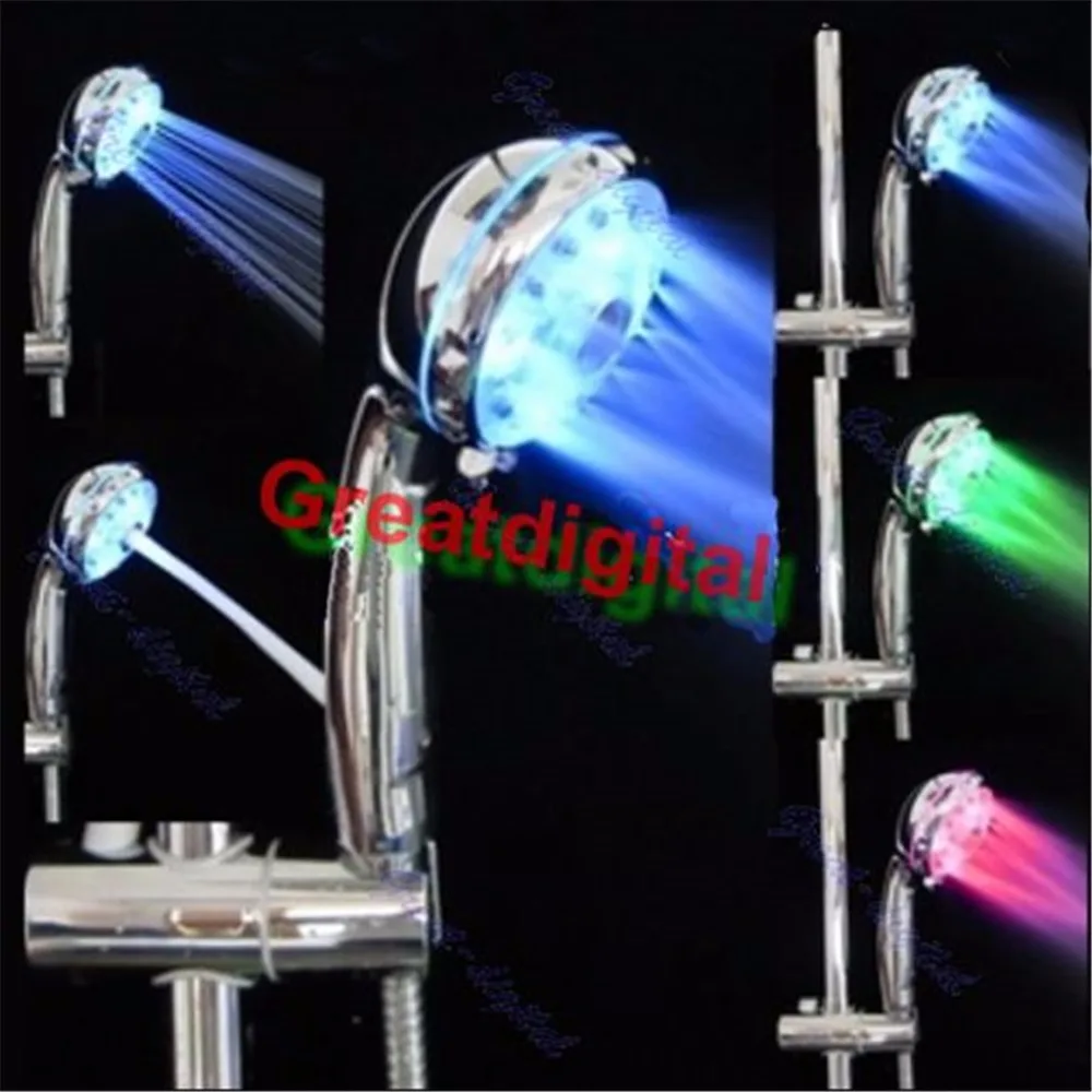 Super Bright Automatic 7 Colors LED Shower Head Home Bath Water Glow