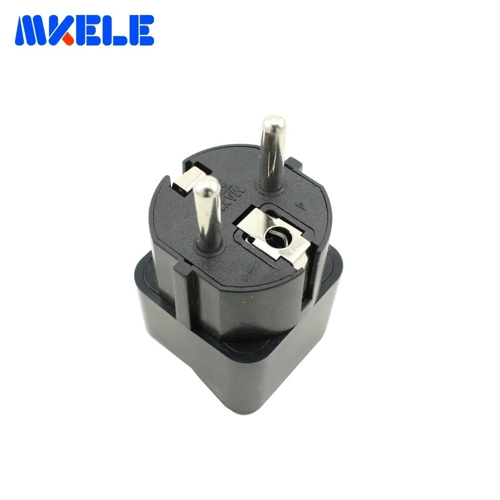 

Conversion Plug Universal 3 Pin Black US To EU Adapter Plug Travel Industrial Converter Adapter European Standard Power Socket