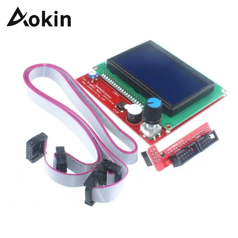 

LCD 12864 Controller 3D Printer ramps 1.4 Controller LCD12864 Display Monitor Motherboard Blue Screen Module Smart Control ramps
