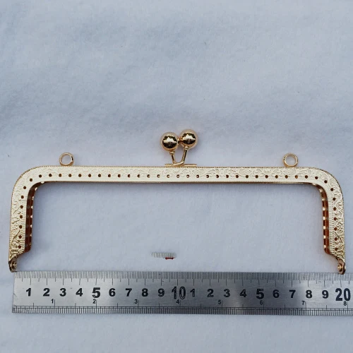 20cm 4 color purse frame metal clasp for bag accessories mouth golden knurling  3pcs/lot