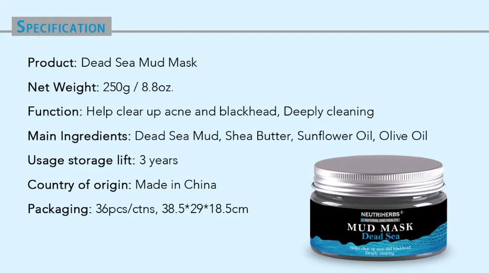 1 dead sea mud mask-specification-1