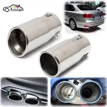Mobil Auto Kendaraan Chrome Exhaust Pipe Tip Muffler Baja Stainless Trim Ekor Tabung Mobil Belakang Ekor Tenggorokan Liner Aksesoris(China)