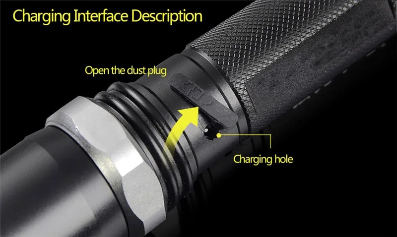 FT17 LED Flashlight XM-L T6 3800LM Waterproof Zoomable Flashlight Torch Lanterna Aluminum 18650 Rechargeable Battery Car Charger (4)