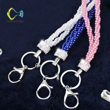 Мобильный шнурок с жемчужинами для iphone x Кристалл Длинный брелок Универсальный для Apple Halyard горный хрусталь ремень для телефона Запчасти для xiaomi