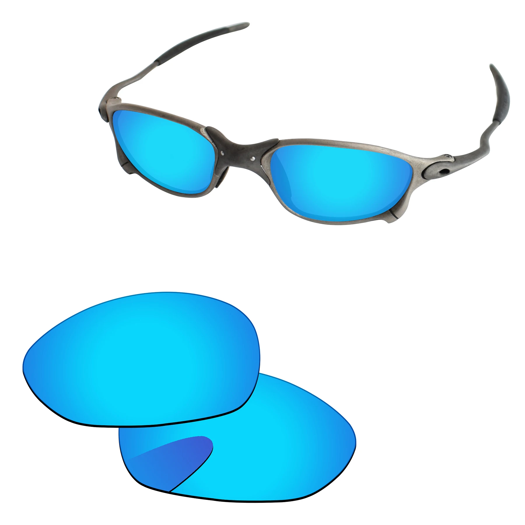Ice Blue Mirror Polarized Replacement Lenses For X Metal XX Sunglasses
