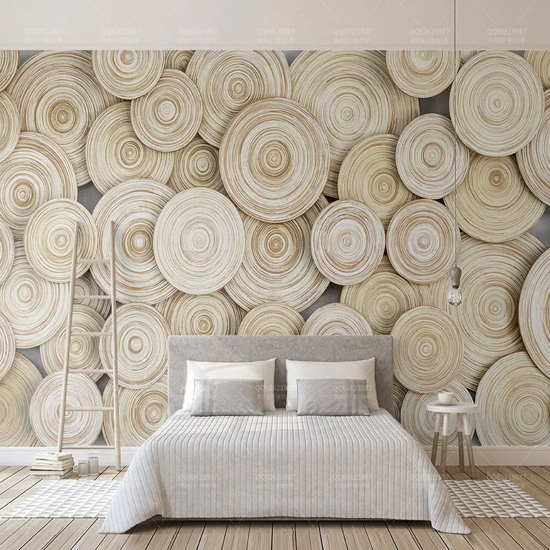 Пользовательские 3D Настенные обои современные 3D стерео стена «под дерево» живопись гостиная спальня абстрактное искусство обои для стен