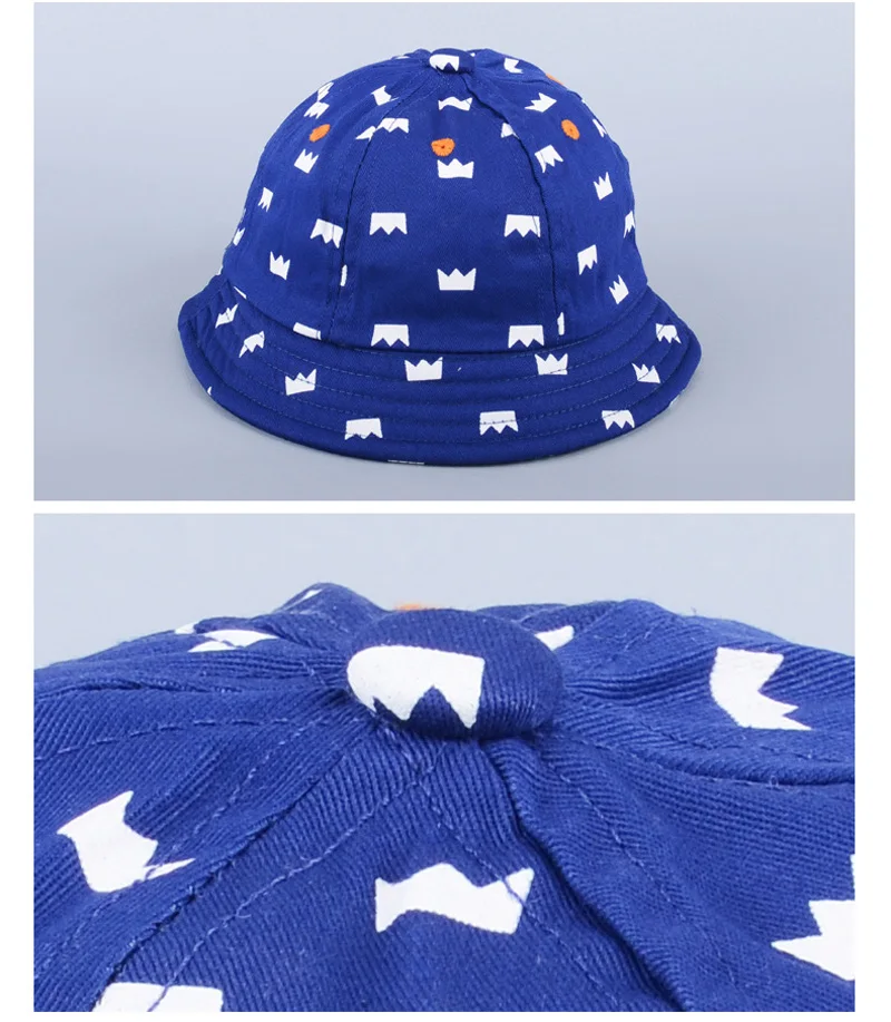 JT/_ Boys Sun Hat Summer Cotton Bucket Cap Baby Kids Dinosaur Pattern Sunhat Gi
