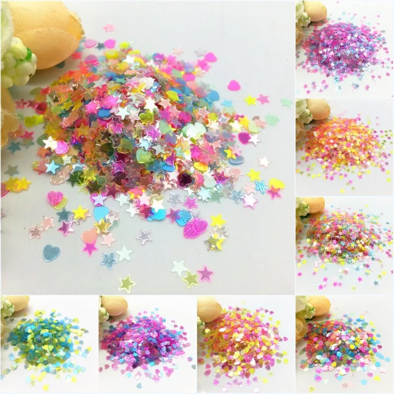 

Mix color Star Heart Sequin 3mm Ultra Thin Glitter PVC Loose Sequins Paillettes for Nail Manicure Wedding Decor Confetti 10/20g