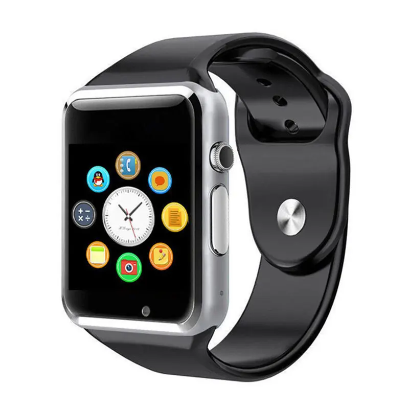 Смарт-часы A1 для телефонов Android с поддержкой sim-карты TF, Смарт-часы a1 для получения информации, фотографии, шагомер, экономичный подарок - Цвет: Silver