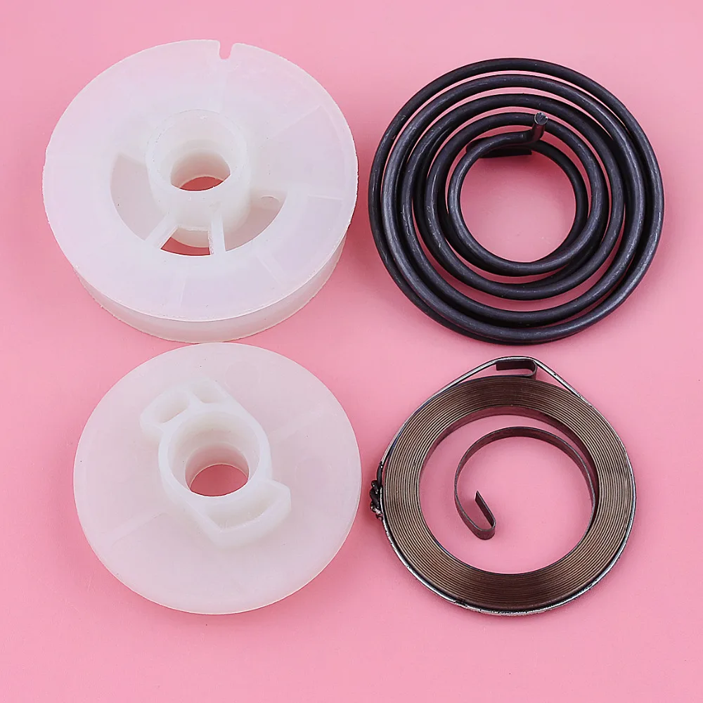Brush Cutter Accessories Recoil Rewind Starter Driver Pulley Spring Kit For Husqvarna 128LD 128C 128CD 128R Gas Line Lawn Trimmer Edger Brush Cutter Part