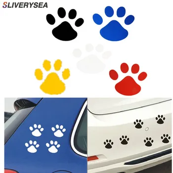 

8Pcs Cute Paws Car Sticker Dog Footprint Decals Puppy Claws for Bumper Windshield Door Mirror Motorcycle Refrigerator Wall