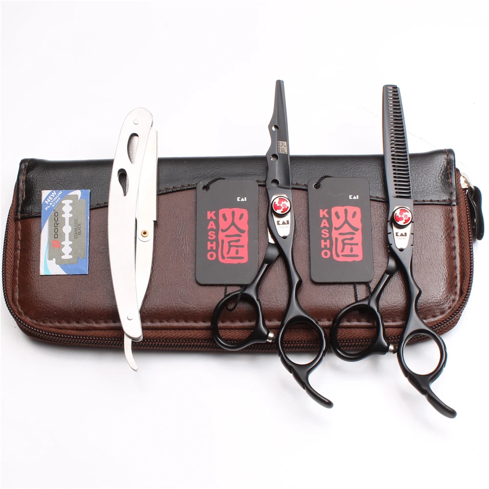 3Pcs H1019 6" 17.5cm Human Hair Scissors Kasho Thinning Shears Cutting