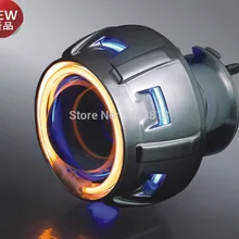 13B 35w 2 ''дюймовый биксеноновый объектив проектора Универсальный H4 4300k 6000k 8000k красный желтый синий белый двойной ангельские глазки мотоцикл