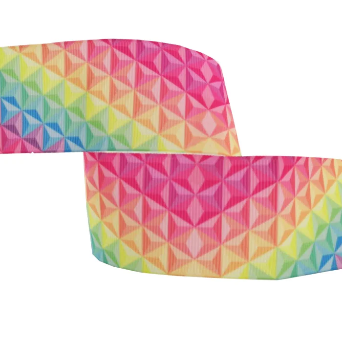 

38mm 75mm a series of colorful grid patterns printed ribbons hairbow accessory DIY clothes shoe materials
