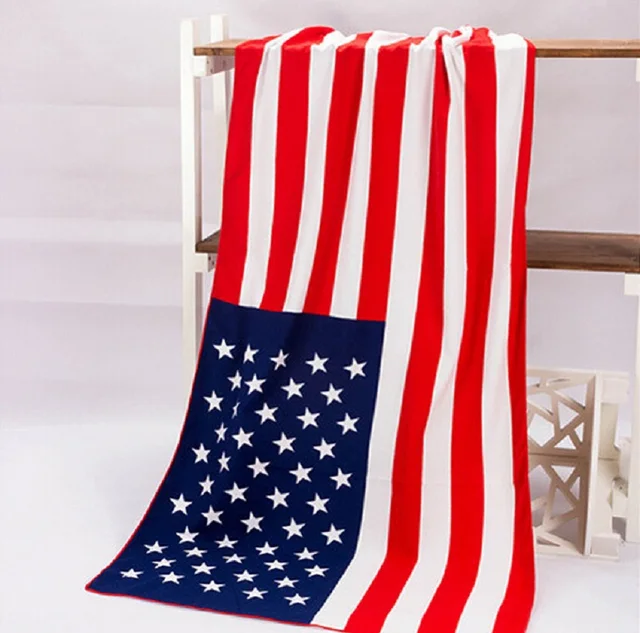 100 Cotton USA American/UK Flag Beach Bath Towel Large 70CM x 140CM