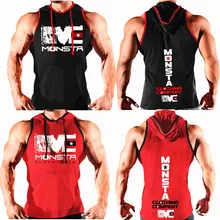 Летние новые мужские хлопковые толстовки с капюшоном, одежда для фитнеса, бодибилдинг, майки, мужские топы без рукавов, повседневные мужские майки