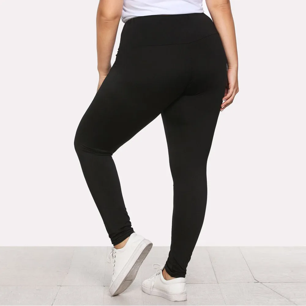 Модные женские сексуальные леггинсы размера плюс, брюки для йоги, спортивные повседневные штаны с дырками, большие размеры, женские спортивные Леггинсы
