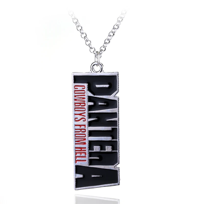 

The Heavy Metal Band Pantera Pendant Necklace Music Band Cowboys From Hell Letter Necklaces Jewelry Gift For Man