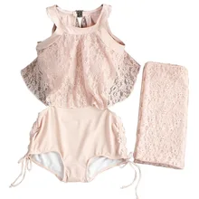 Летняя женская кружевная цельная купальная одежда сексуальный высокий вырез тонкий женский купальный костюм с закрытой крышкой женский купальный костюм пляжный купальник