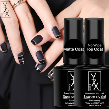 

YZX 4Bottles Nail Polish Set 10ML Nail Dehydrator Primer+Peel Off Base Coat+ No Wipe+Matte UV Top Coat Art Nail Varnish