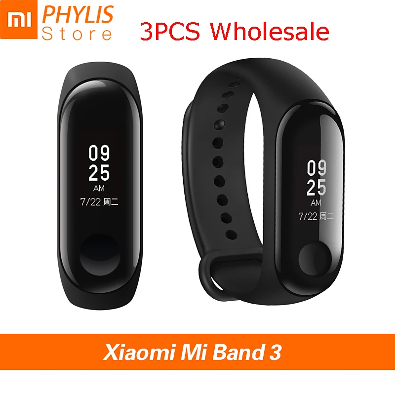 Спортивный смарт-браслет Xiaomi Mi Band 3 шт./лот фитнес-Браслет Смарт-браслет шагомер
