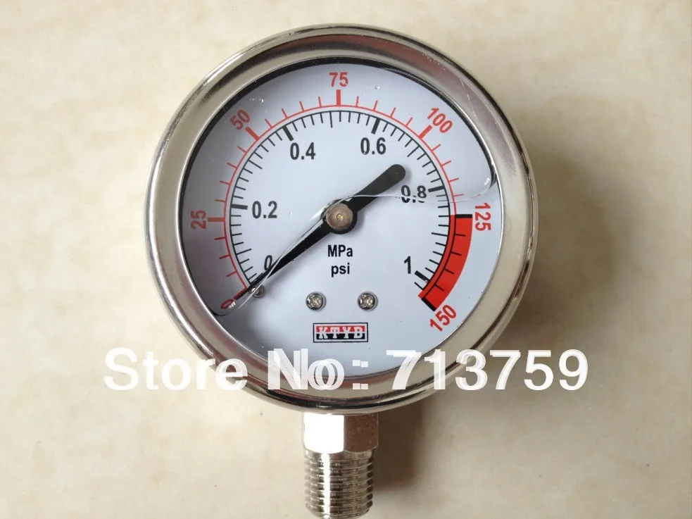 Y 60 Stainless Steel Pressure Gauge Meter Manometer 0 1Mpa(0 150Psi