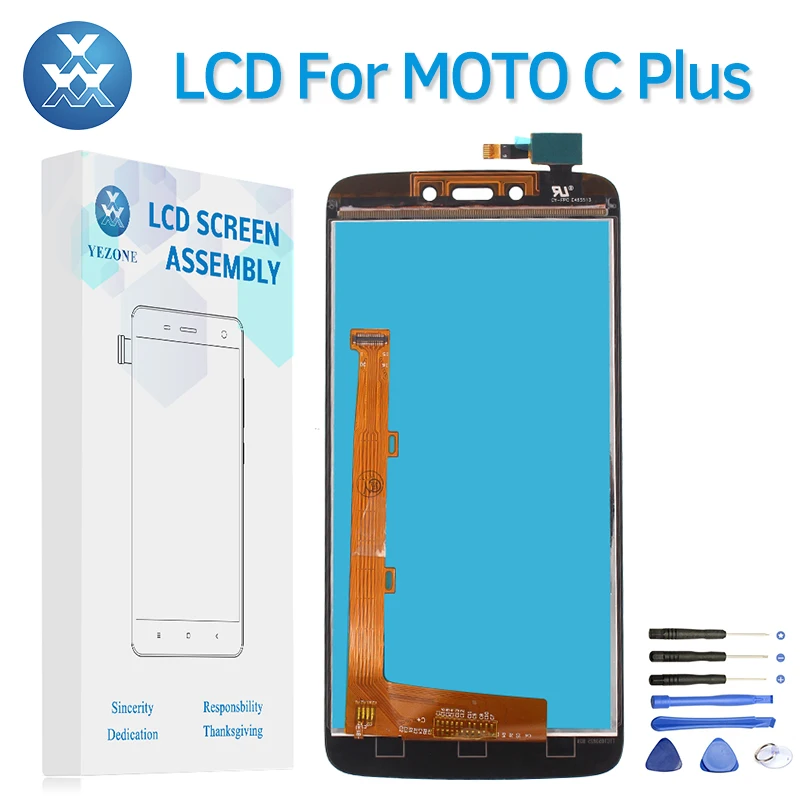 Для Motorola Moto C плюс ЖК дисплей Экран Дисплей Touch Стекло планшета Ассамблеи Замена