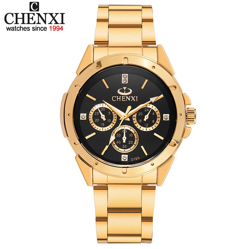 

Men Watches Top Luxury Brand Chenxi Watch Men Gold Watches Stainless Steel Men's Watches relogio masculino horloge mannen