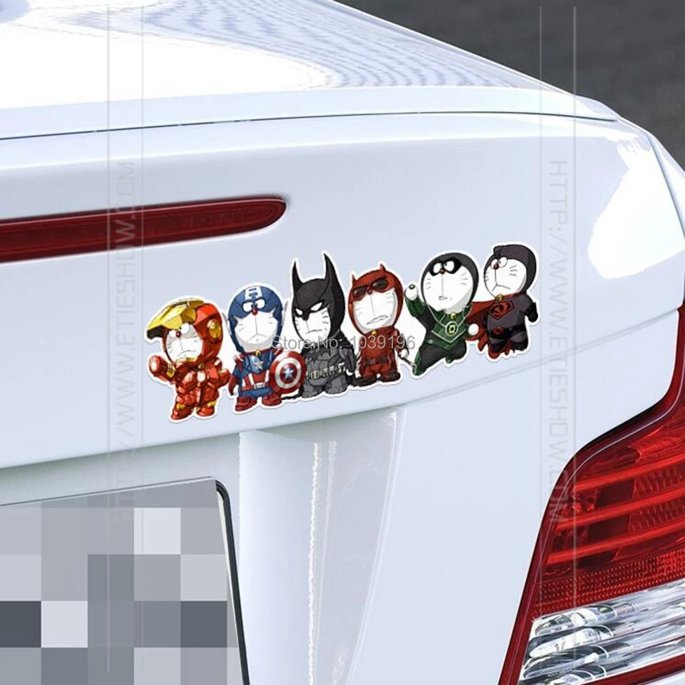 Download Car Styling Funny Cartoon Hello Kitty Minions Atom Marvel Avengers Captain America Group ...