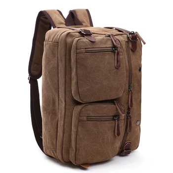 

Boshikang Men Multifunction Canvas Backpack Large Capacity Shoulder Bag All-match Daily Travel Backpack For Male Army Green