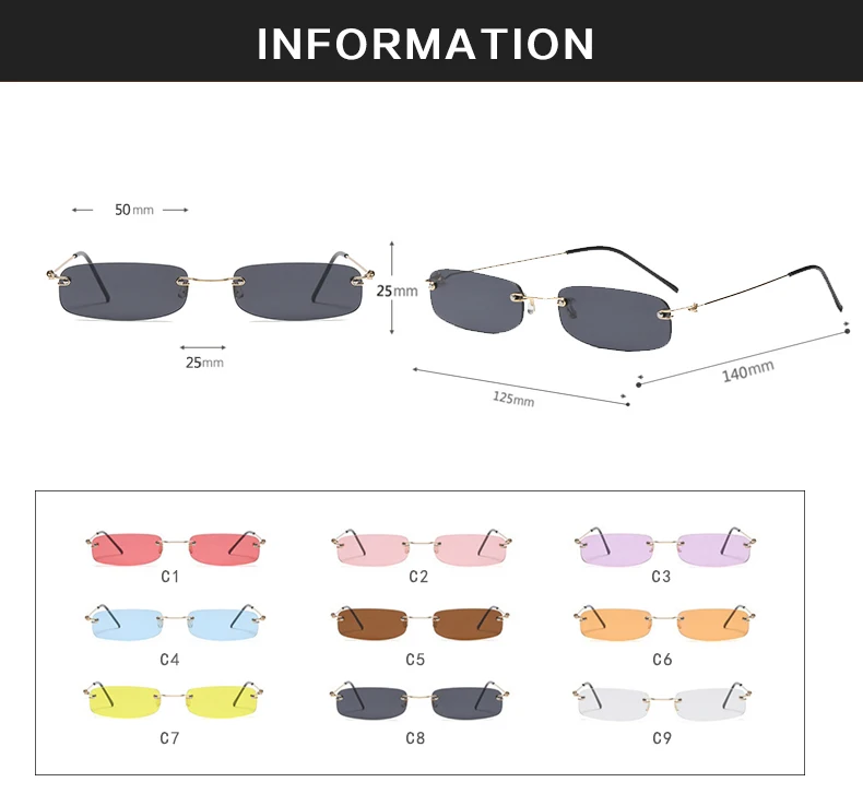 AIVERLIA модные ультралегкие солнцезащитные очки для женщин и мужчин, винтажные маленькие солнцезащитные очки без оправы, женские роскошные брендовые дизайнерские очки, мужские AI12