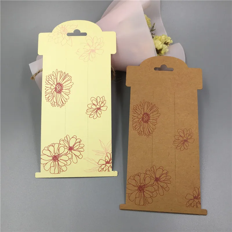 

Free Shipping 16*8cm Jewelry White&Kraft &yellow Paper Cards Jewelry Hair Clip Accessories Cards Accept custom logo
