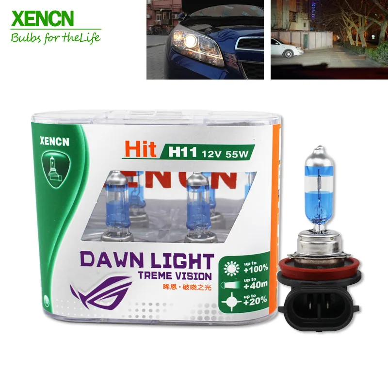 XENCN супер яркий рассвет светильник автомобильные галогенные лампы головного светильник s 12V H1 H4 H7 H11 9005 9006 HB3 HB4 9012 H1R2 3800K