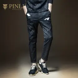 Поддельные Дизайнерская одежда продукт, сделанный Для мужчин ноги штаны с вышивкой мужской Хань вариант развивать нравственность Джинсы