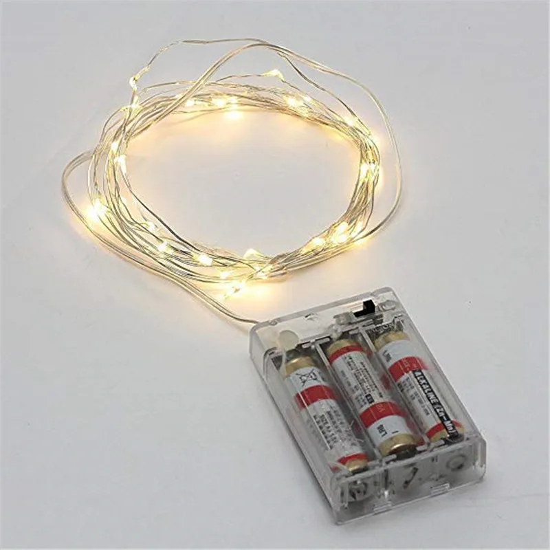 LED Copper String light 1M 2M 3M 4M 5M 3AA Battery Powered Operated Christmas Wedding Party Decoration Colorful Holiday Lights02