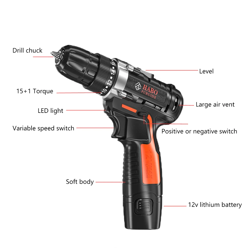 12V Cordless Drill Screwdriver Driver Hand