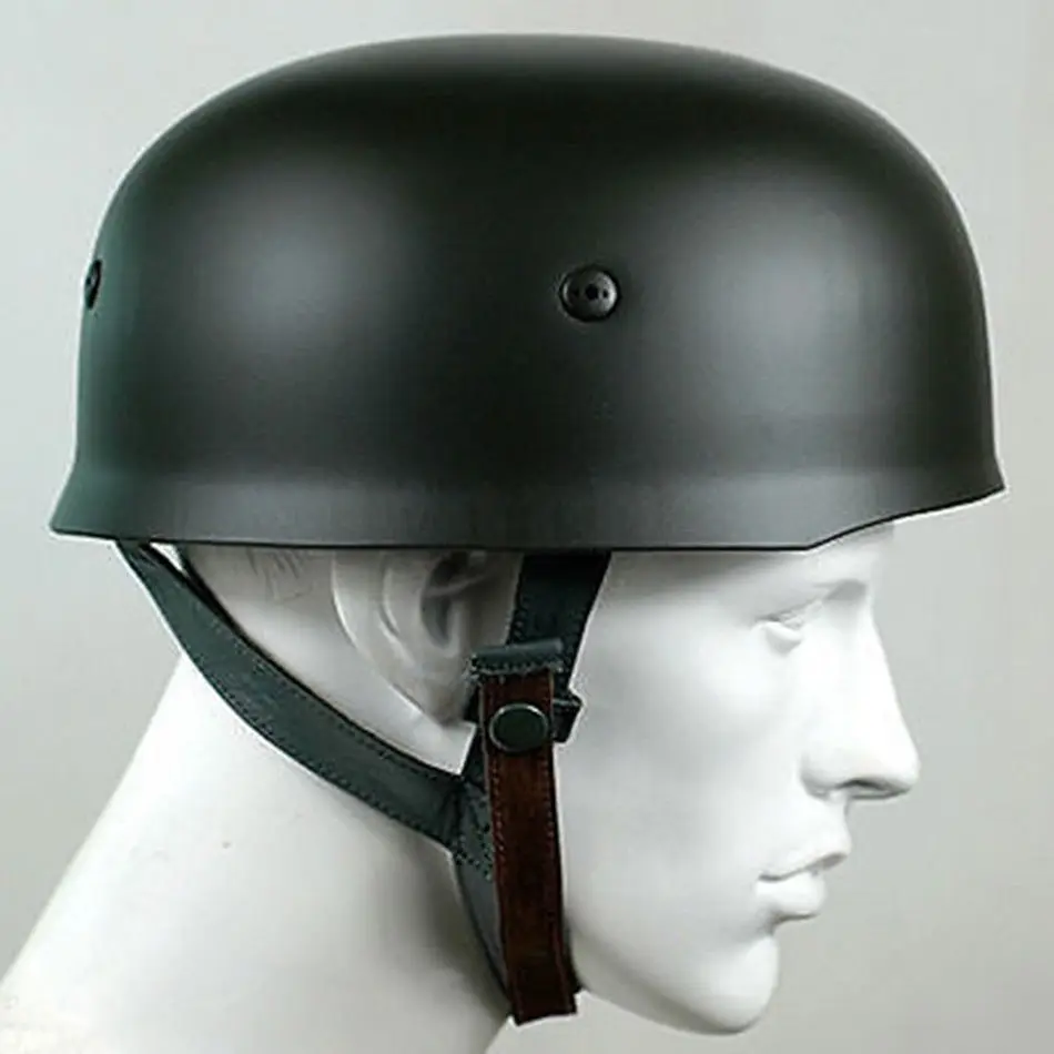 Второй мировой войны Пособия по немецкому языку Fallschirmjager M38 Сталь шлем с кожаным вкладышем M38 шлем черный-мир военных магазин