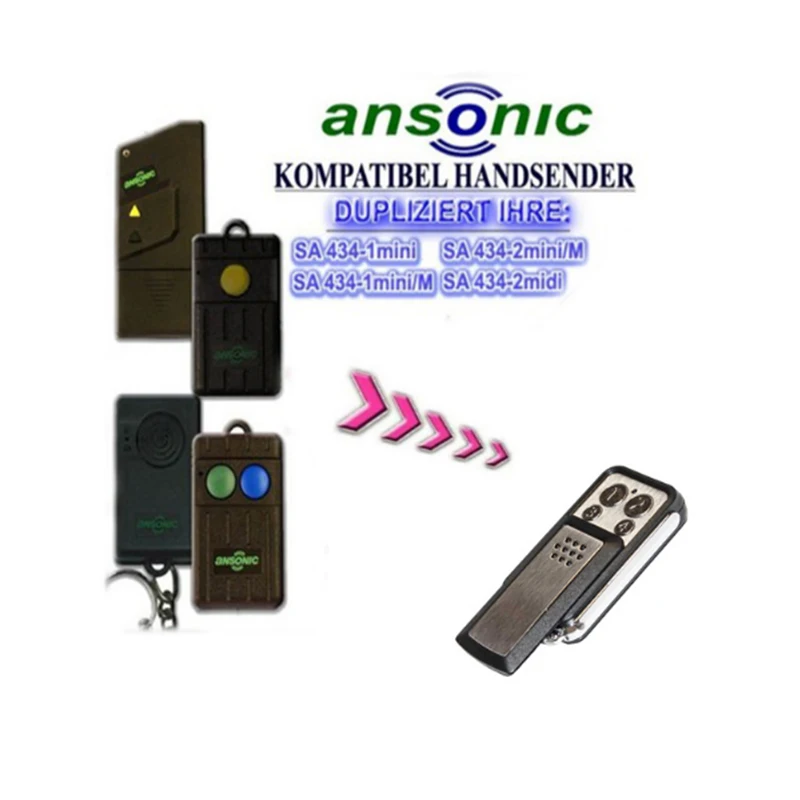 

2pcs FOR After market remote Ansonic SA434-1mini,SA434-2mini/M,SA434-1MINI/ME,SA434-2MIDI remote control