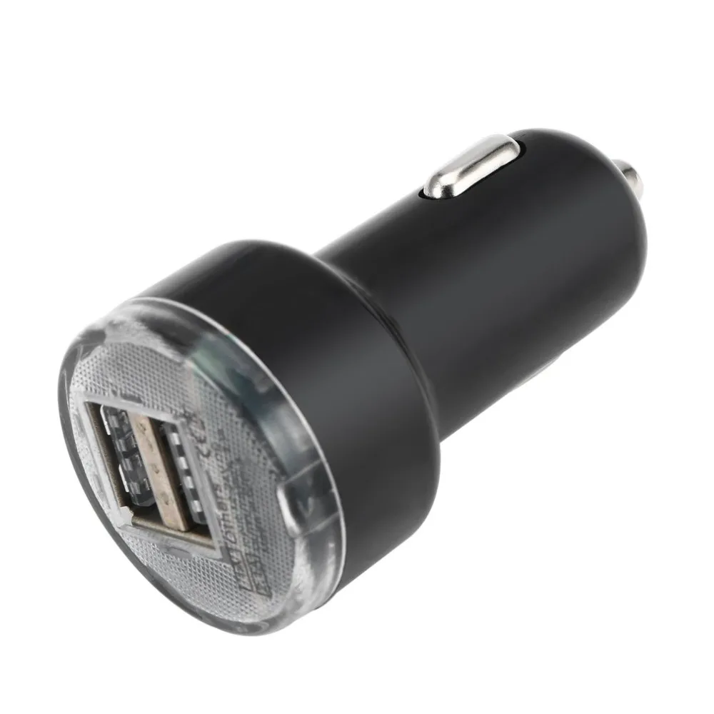 New Micro Universal Dual 2 Port USB Car Charger For iPhone For iPad Mini Car Charger AdapterCar lighter car-styling Hot