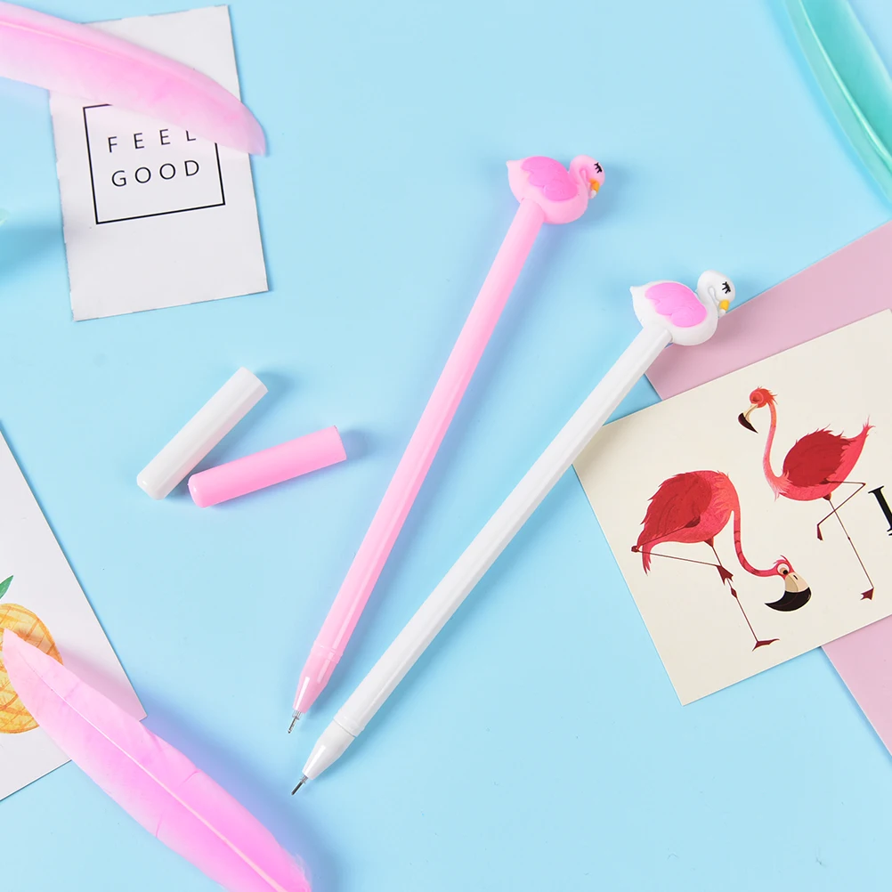 1pcs/lot Promotional Gift Creative Flamingo Swan Gel Pen Signature Pen Escolar Papelaria School Office Supply