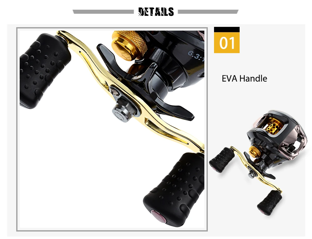 Exbert LG 12 + 1 Ball Bearings Right / Left Hand Water Drop Wheel